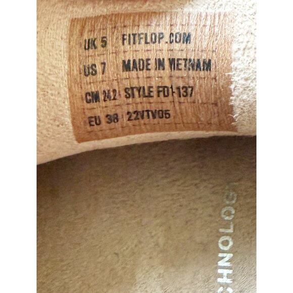 Fitflop Shuv Women's Felt Clogs Mules Shoes in Beige Pink Size 7 - Picture 6 of 9